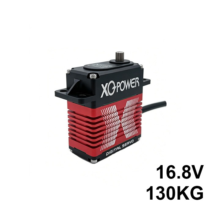 16.8V 130KG Waterproof Brushless Full Metal Servo - Extreme Torque Industrial Actuator 16.8V 130KG ultra high torque waterproof brushless servo motor with IP67/IP68 rating, stainless steel gears, and CNC aluminum case for heavy-duty robotics and underwater ROV applications.
