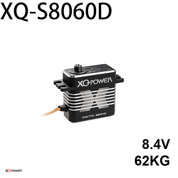 XQ-POWER XQ-S8060D digital servo rated 8.4 V and 62 kg·cm