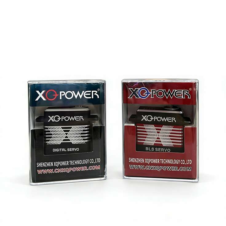 XQPOWER Servo Motor in Transparent Plastic Packaging for Safe Product Protection and Display