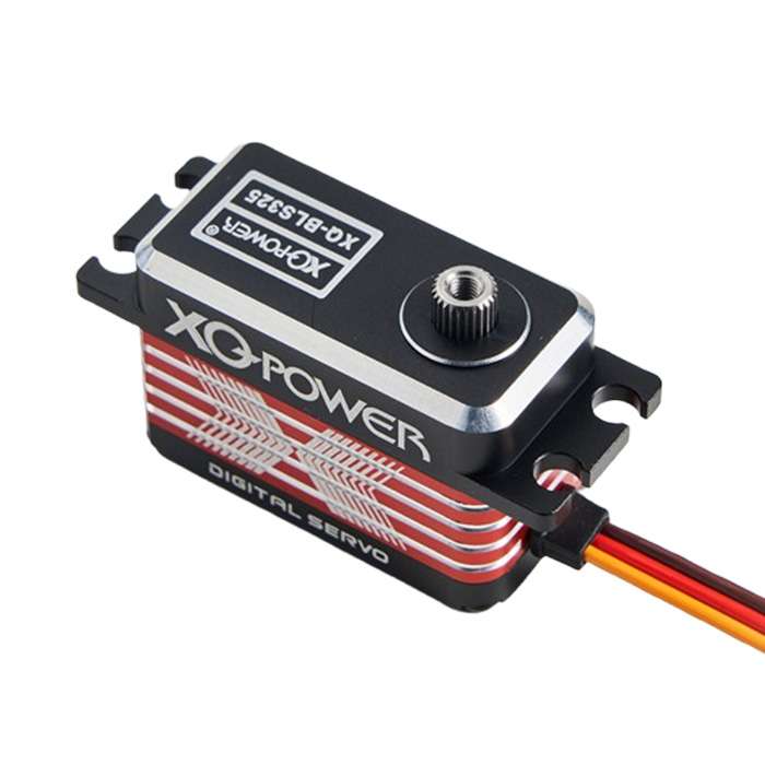 XQPOWER 25kg low-profile servo perspective view showing compact design and high-torque actuator