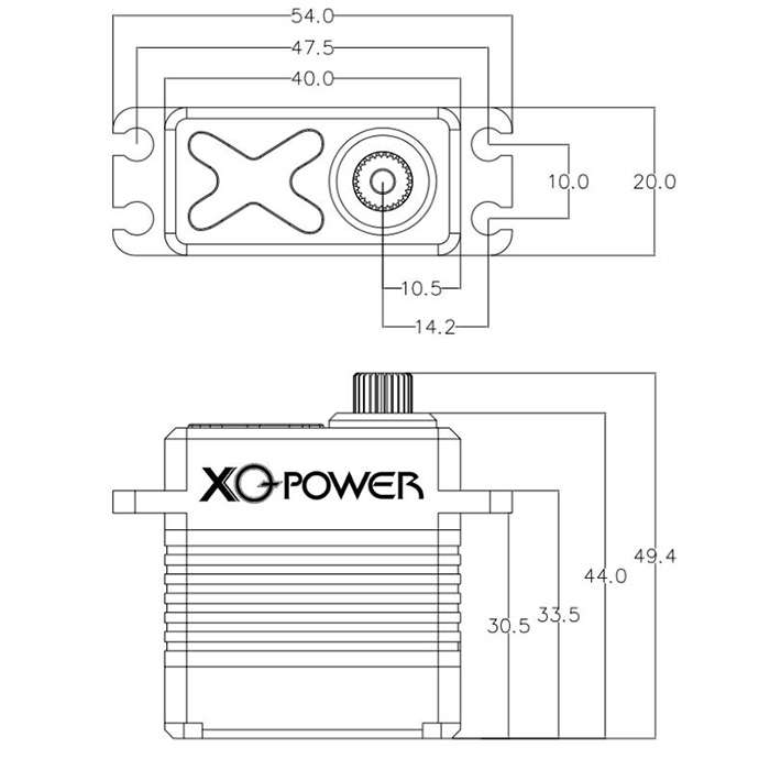 XQPOWER 85kg high-torque servo motor for robotics, industrial automation, and unmanned systems