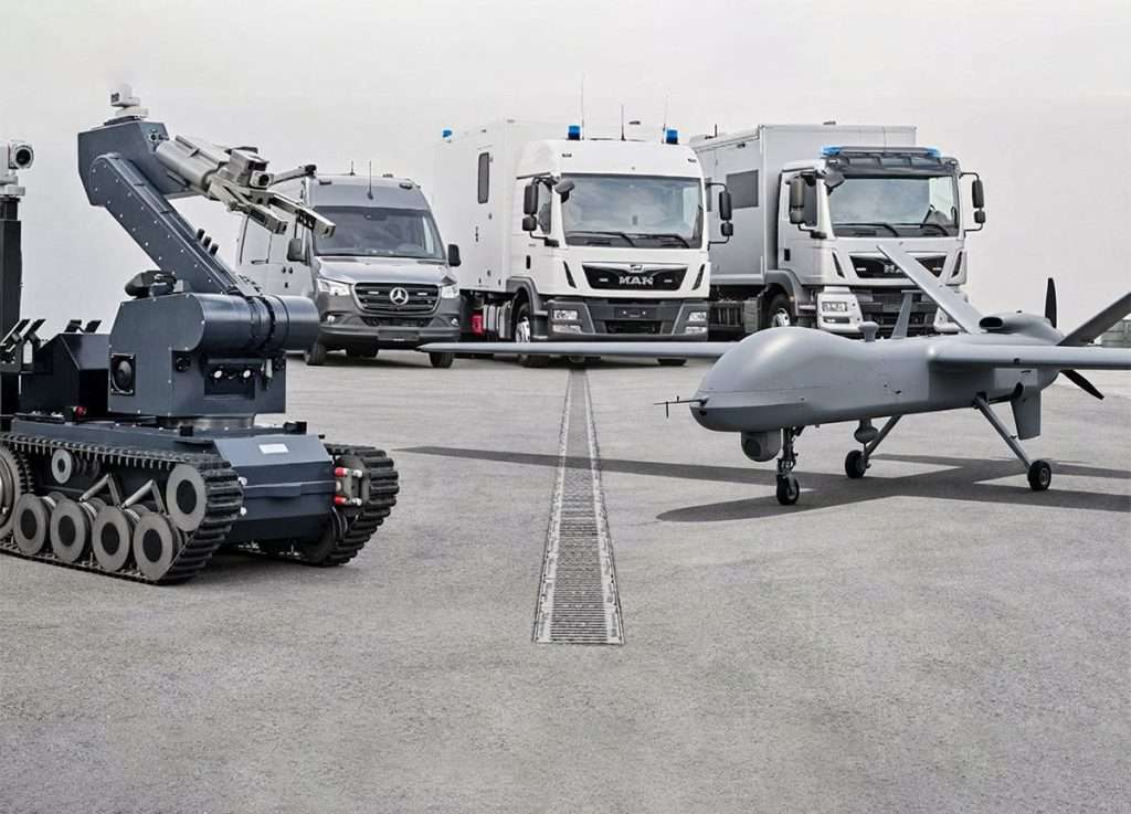 Military servo motors for UAV surveillance systems radar equipment and defense robotics applications