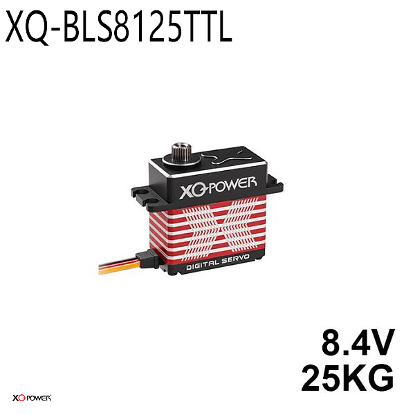 XQ-POWER XQ-BLS8125TTL digital servo rated 8.4 V and 25 kg·cm
