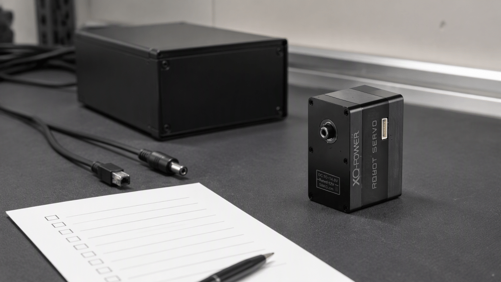 RS460 Modbus RS485 smart robot servo on a communication timeout test bench